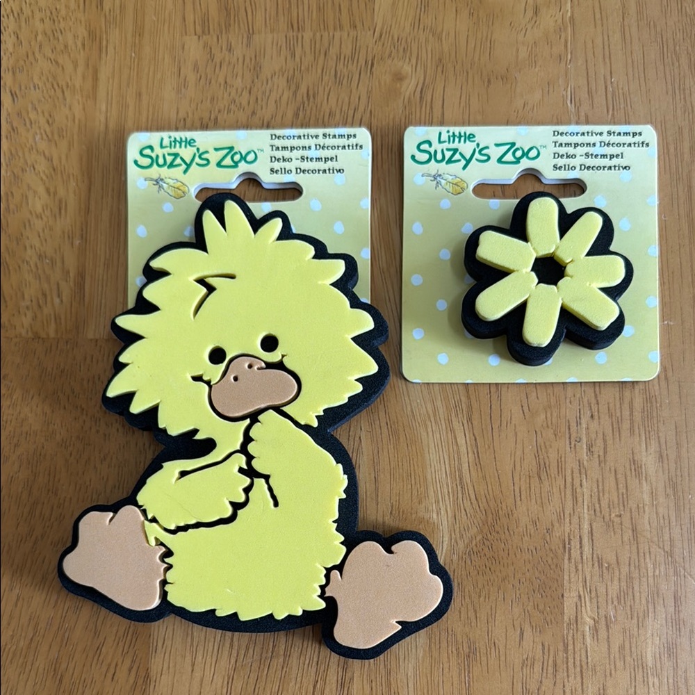 NEW Little Suzy’s Zoo Yellow Decor Decorative Design Stamps Nursery Toddler Kids